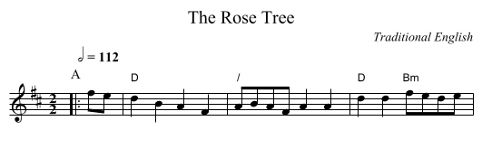 The Rose Tree - staff notation