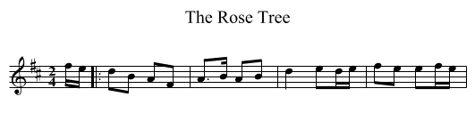 The Rose Tree - staff notation