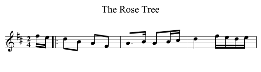 The Rose Tree - staff notation