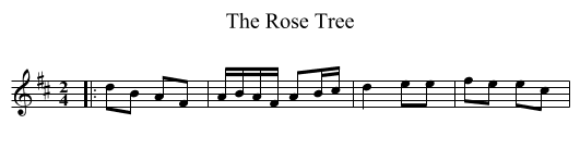 The Rose Tree - staff notation