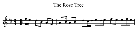 The Rose Tree - staff notation