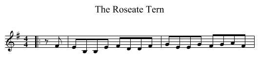 The Roseate Tern - staff notation