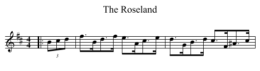 The Roseland - staff notation