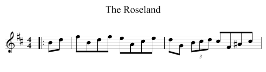 The Roseland - staff notation