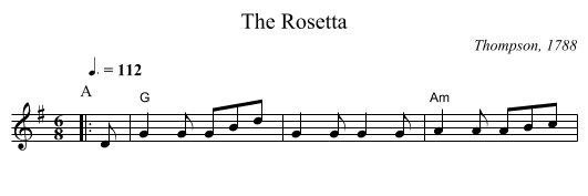 The Rosetta - staff notation