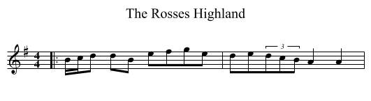 The Rosses Highland - staff notation