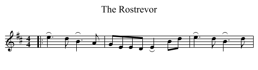 The Rostrevor - staff notation
