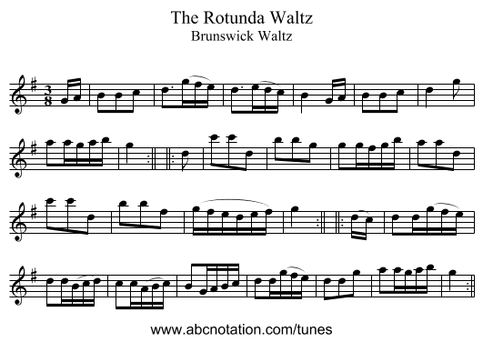 The Rotunda Waltz - staff notation