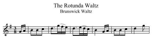 The Rotunda Waltz - staff notation