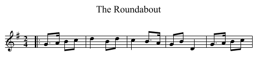 The Roundabout - staff notation