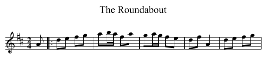 The Roundabout - staff notation