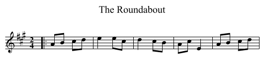 The Roundabout - staff notation