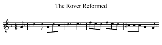 The Rover Reformed - staff notation