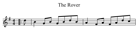 The Rover - staff notation