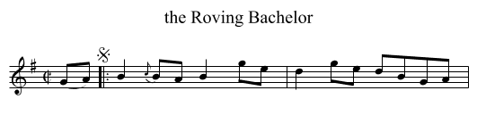 the Roving Bachelor - staff notation