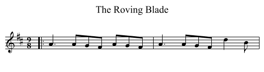The Roving Blade - staff notation