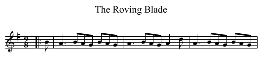 The Roving Blade - staff notation