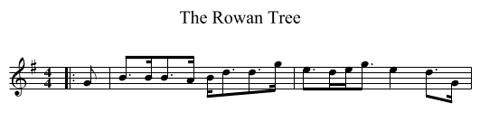 The Rowan Tree - staff notation