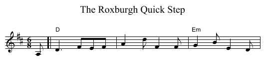 The Roxburgh Quick Step - staff notation