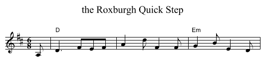the Roxburgh Quick Step - staff notation