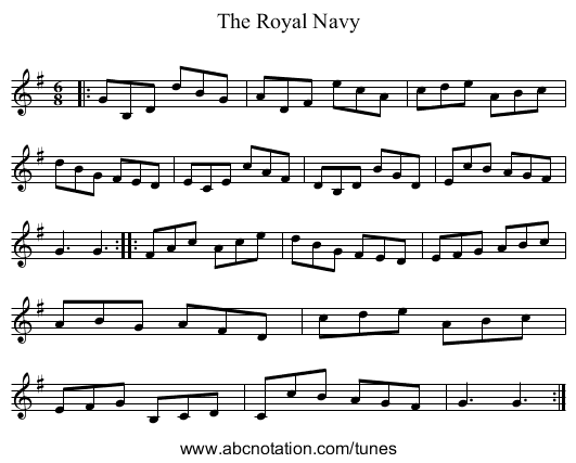 The Royal Navy - staff notation