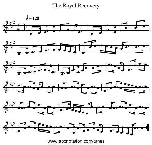 The Royal Recovery - staff notation