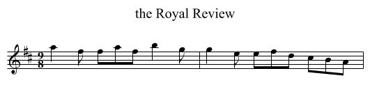 the Royal Review - staff notation