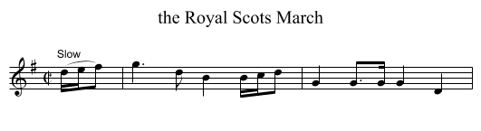 the Royal Scots March - staff notation