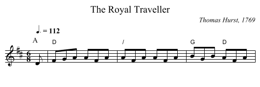 The Royal Traveller - staff notation