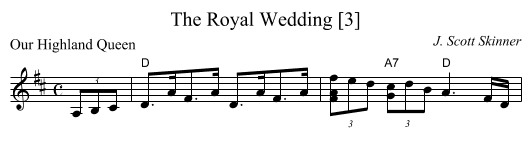The Royal Wedding [3] - staff notation