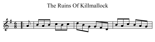 The Ruins Of Killmallock - staff notation