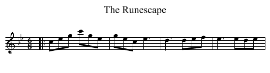 The Runescape - staff notation