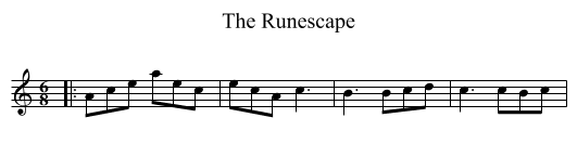 The Runescape - staff notation