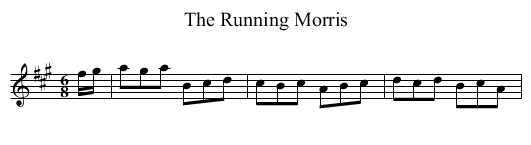 The Running Morris - staff notation