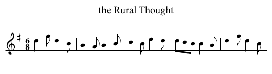 the Rural Thought - staff notation