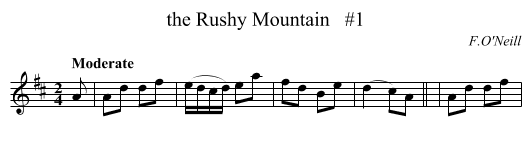 the Rushy Mountain   #1 - staff notation