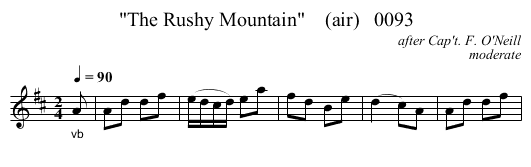 The Rushy Mountain    (air)   0093 - staff notation