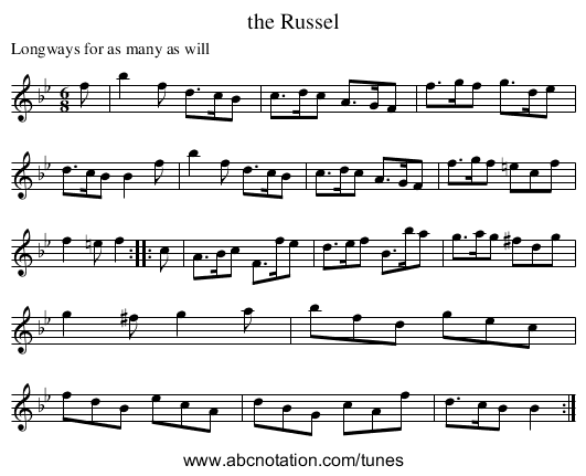 the Russel - staff notation