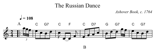 The Russian Dance - staff notation