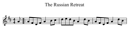 The Russian Retreat - staff notation
