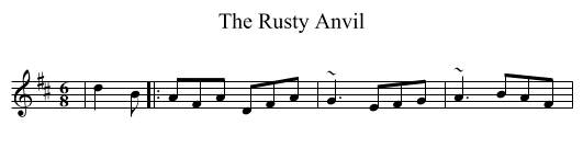 The Rusty Anvil - staff notation