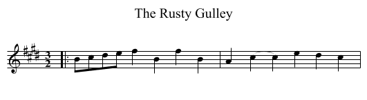 The Rusty Gulley - staff notation