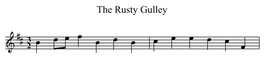 The Rusty Gulley - staff notation