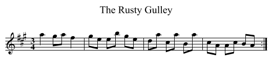 The Rusty Gulley - staff notation