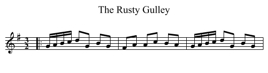 The Rusty Gulley - staff notation