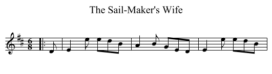 The Sail-Maker's Wife - staff notation