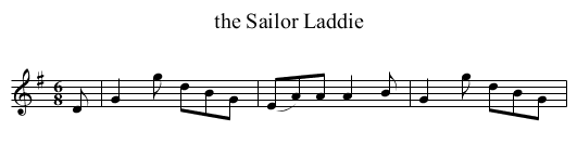 the Sailor Laddie - staff notation