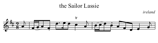 the Sailor Lassie - staff notation