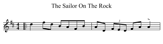 The Sailor On The Rock - staff notation