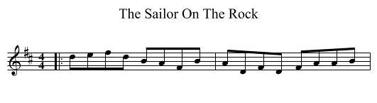 The Sailor On The Rock - staff notation